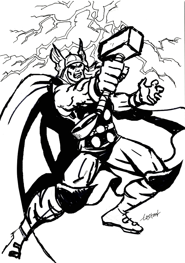 #Thor #GodofThunder 
A breakdown rough sketch of Thor
