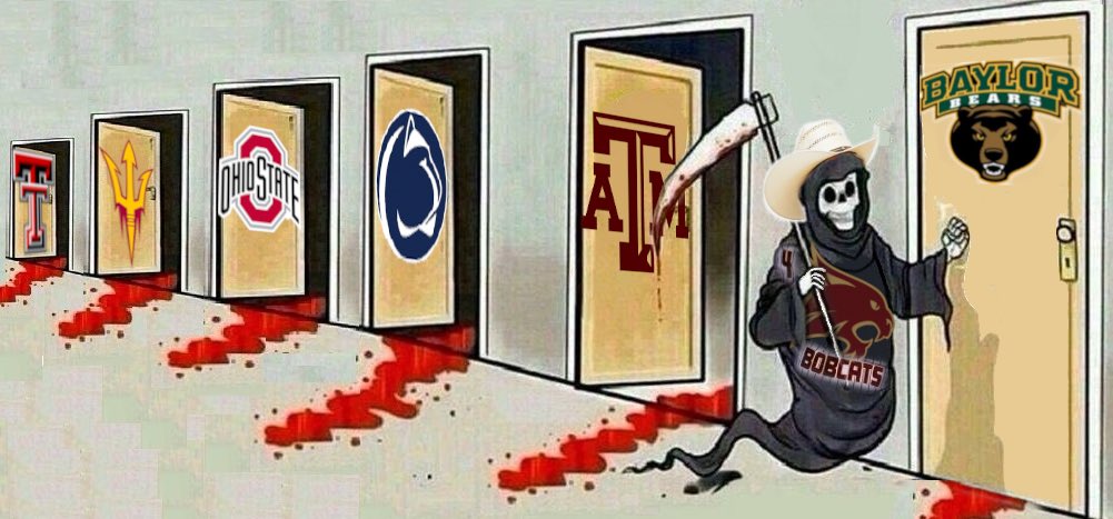 TXSTgameday's tweet photo. Another proclaimed “Power 5” victim falls at the hands of @TXStateSoftball. 🐾😺

This time it is #21 #Baylor 

Hey @NFCAorg its time to rank the #TXST #Bobcats !!
#EatEmUp https://t.co/NwcjSNufga
