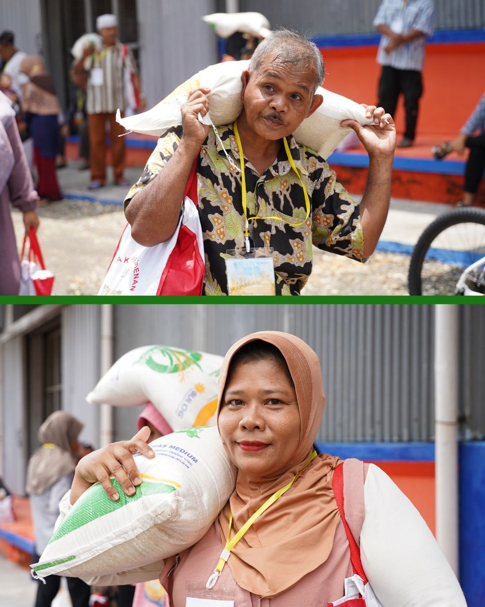 #SobatPangan, NFA Arief Prasetyo Adi dampingi Presiden Joko Widodo salurkan bantuan pangan beras kepada 800 Keluarga Penerima Manfaat (KPM) di Gudang Bulog Pematang Kandis, Kec. Bangko, Kabupaten Merangin, Jambi pada Rabu (3/4/2024). Selengkapnya di : badanpangan.go.id