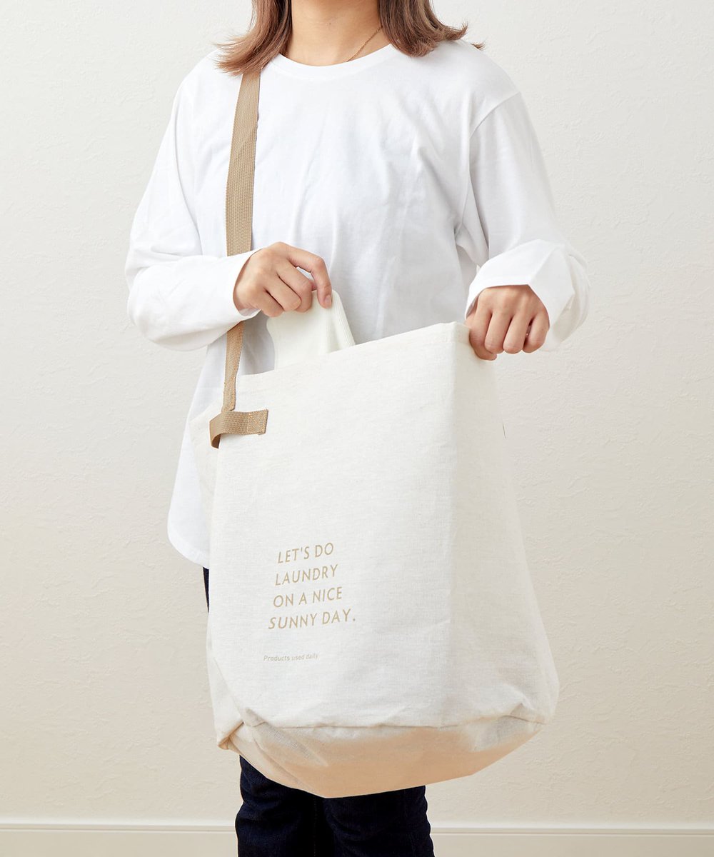 NEW＊ ななめがけランドリーバッグ 500円（税込550円） 楽な姿勢で洗濯