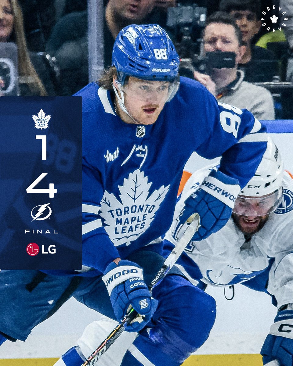 MapleLeafs's tweet photo. Final
@LGCanada | #LeafsForever https://t.co/TujrkGzuP6