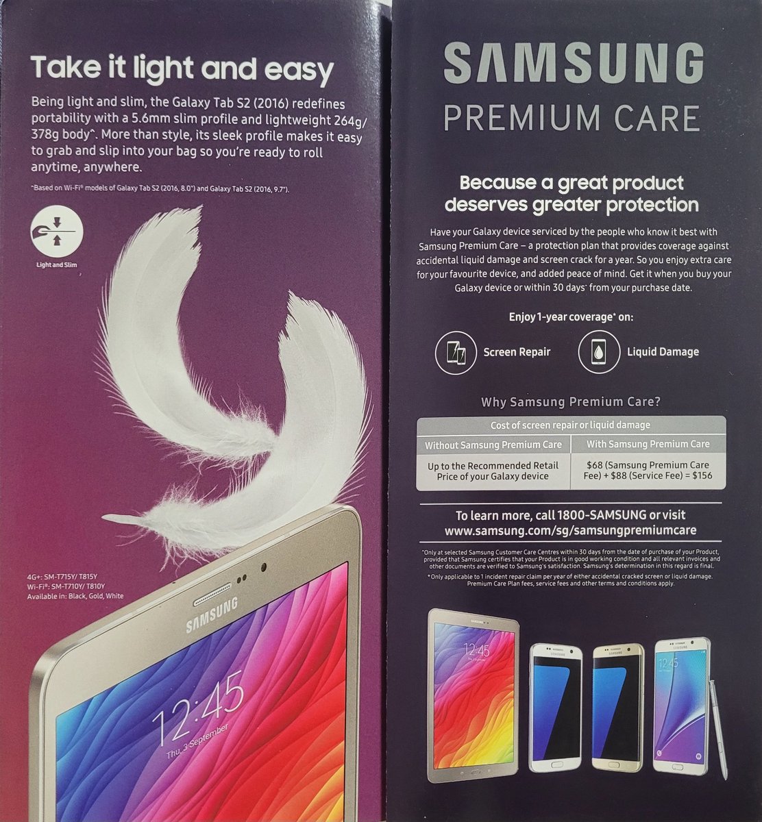 Aquis_GN's tweet image. Samsung Galaxy Tab S2 2016, 2016.
 The tab S2, originally released in 2015, received a refresh in 2016 with a Snapdragon 652 replacing the previously exynos 5433. 8" and 9.7" sizes were sold.
#GalaxyTab #SmartphonePamphlets