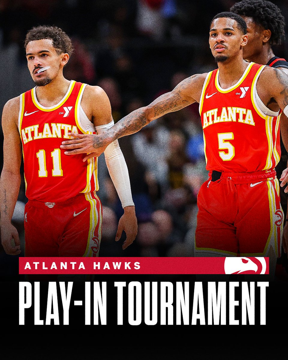 ESPNNBA's tweet photo. The Hawks have clinched a spot in the play-in tournament 👀 https://t.co/jyrDNWBohb