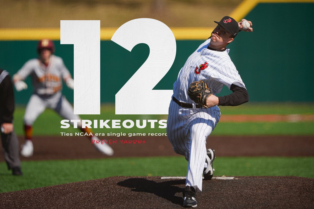 12 🎟️’s punched in his last start puts <a href="/YarbroBreven/">Breven Yarbro</a> in the record books for most strikeouts in a game!