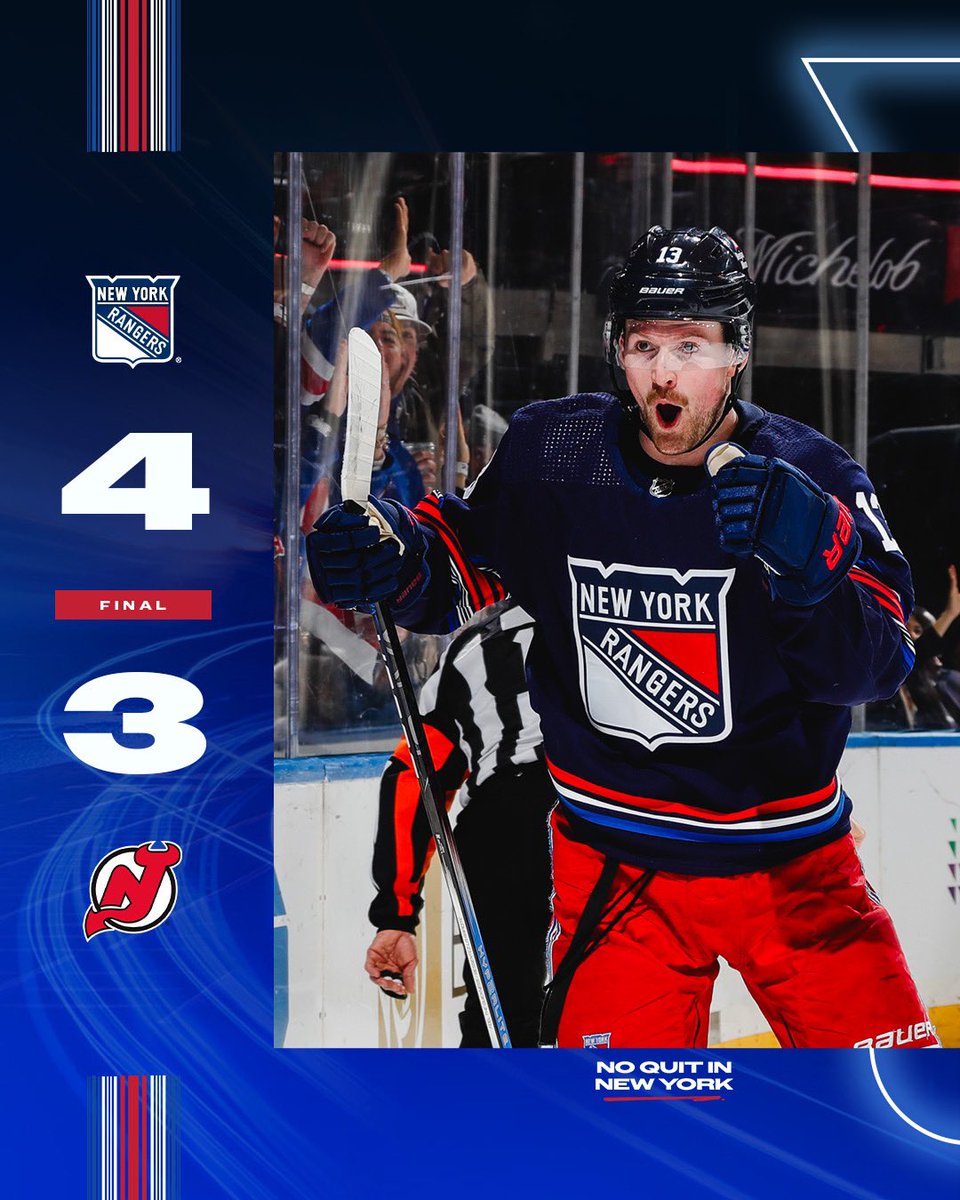 NYRangers's tweet photo. PLUS TWO. #LGR https://t.co/VfVaK0DrBT