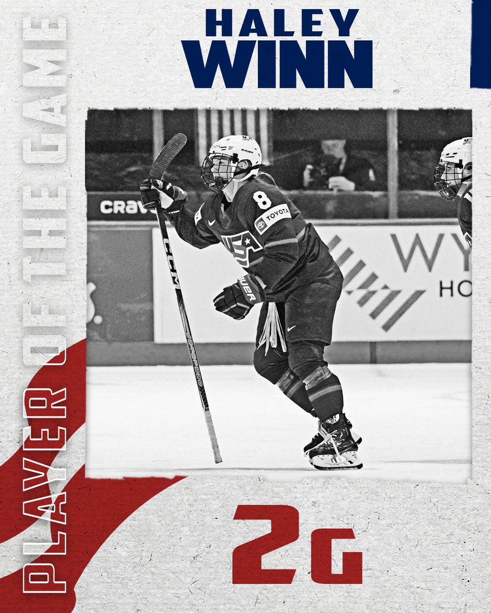 Winn lit the lamp twice tonight and earned player of the game! #WomensWorlds