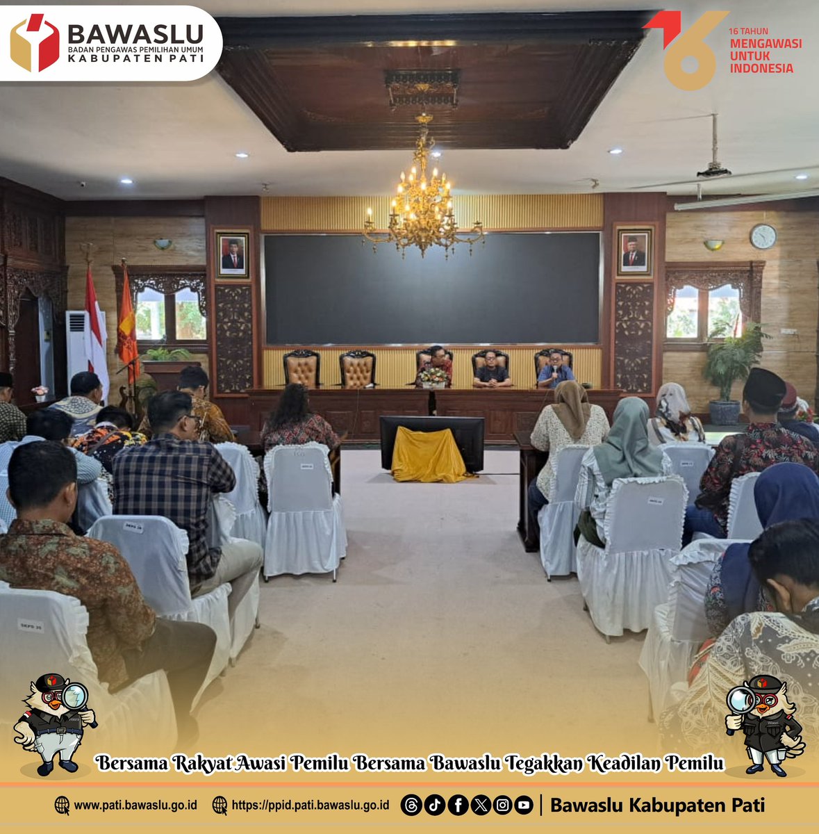 #sahabatbawaslu Bawaslu Kabupaten Pati ikuti kegiatan 'Konsolidasi Data Penyelesaian Sengketa Proses Pemilu Tahun 2024', pada 2 s.d 3 April 2024.

--
#bawasluri
#bawaslujateng
#bawaslu_pati
#panwascam
#bawaslumengawasi 
#ayoawasibersama
#cegahawasitindak
#pemilihanserentak2024