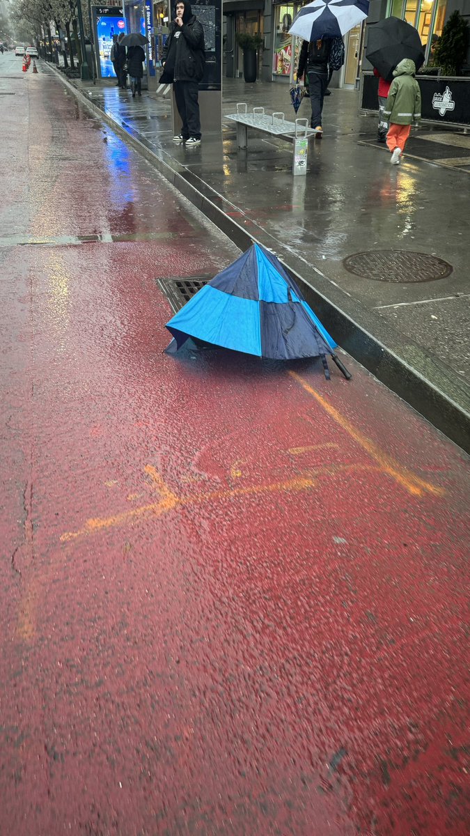 A few of the umbrellas that fell victim to today’s rain storm in New York City…apparently it’s common for New Yorkers ditch them on the streets and sidewalks once they break #nyc