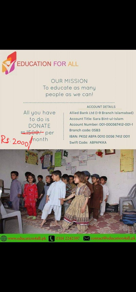 MWasiJaved's tweet photo. @mxcaltrz Kindly Send into These Accounts To Help The Underprivileged Kids.
Blessings, Prayers, Strength And More Power To You! https://t.co/cpcZvKHzlp