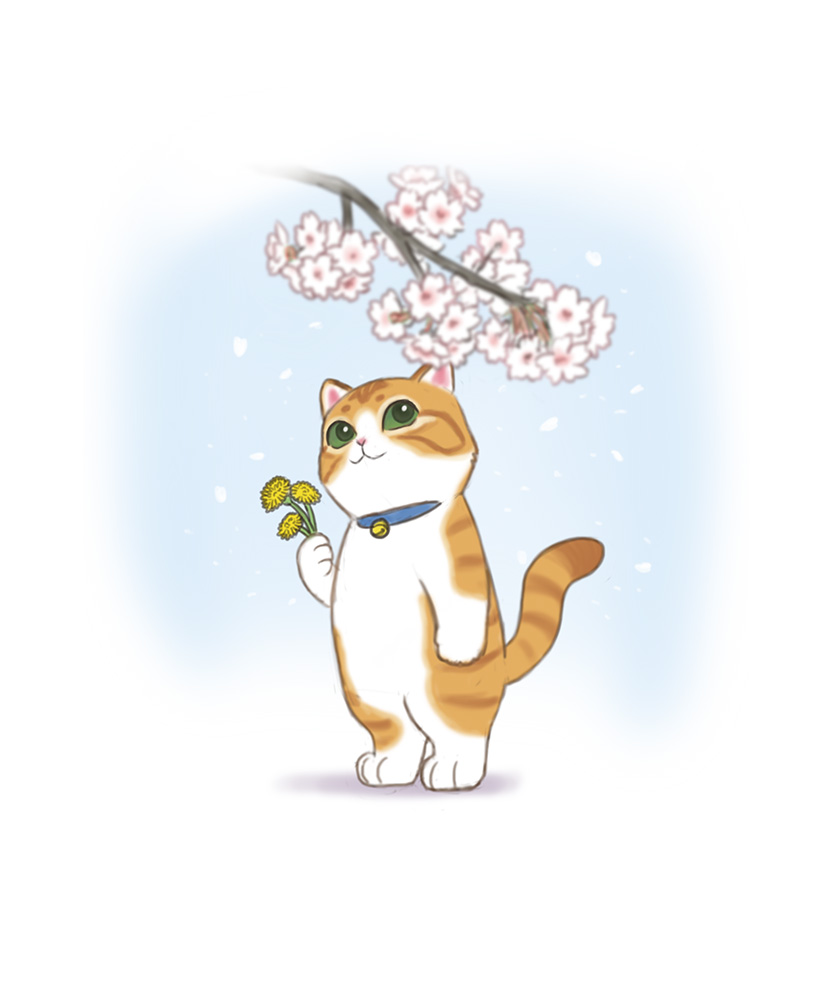 「桜の季節ですね弘前はもう少し先 」|瞬く🍎 絵のお仕事募集中🍏のイラスト