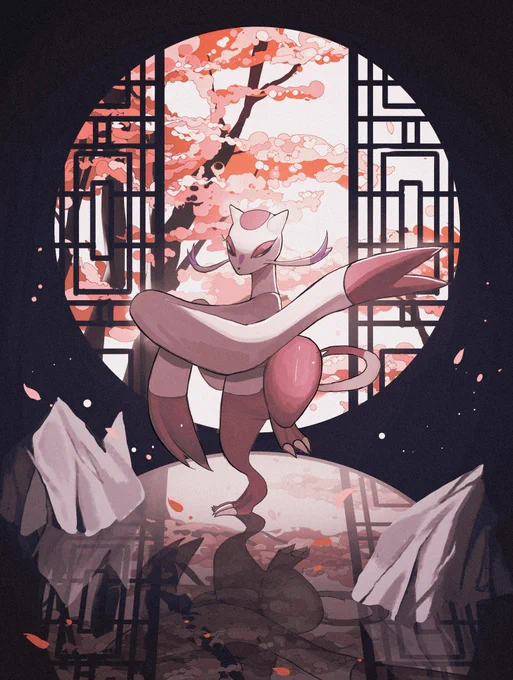 コジョンド  #Pokemon #春色ポケモン 