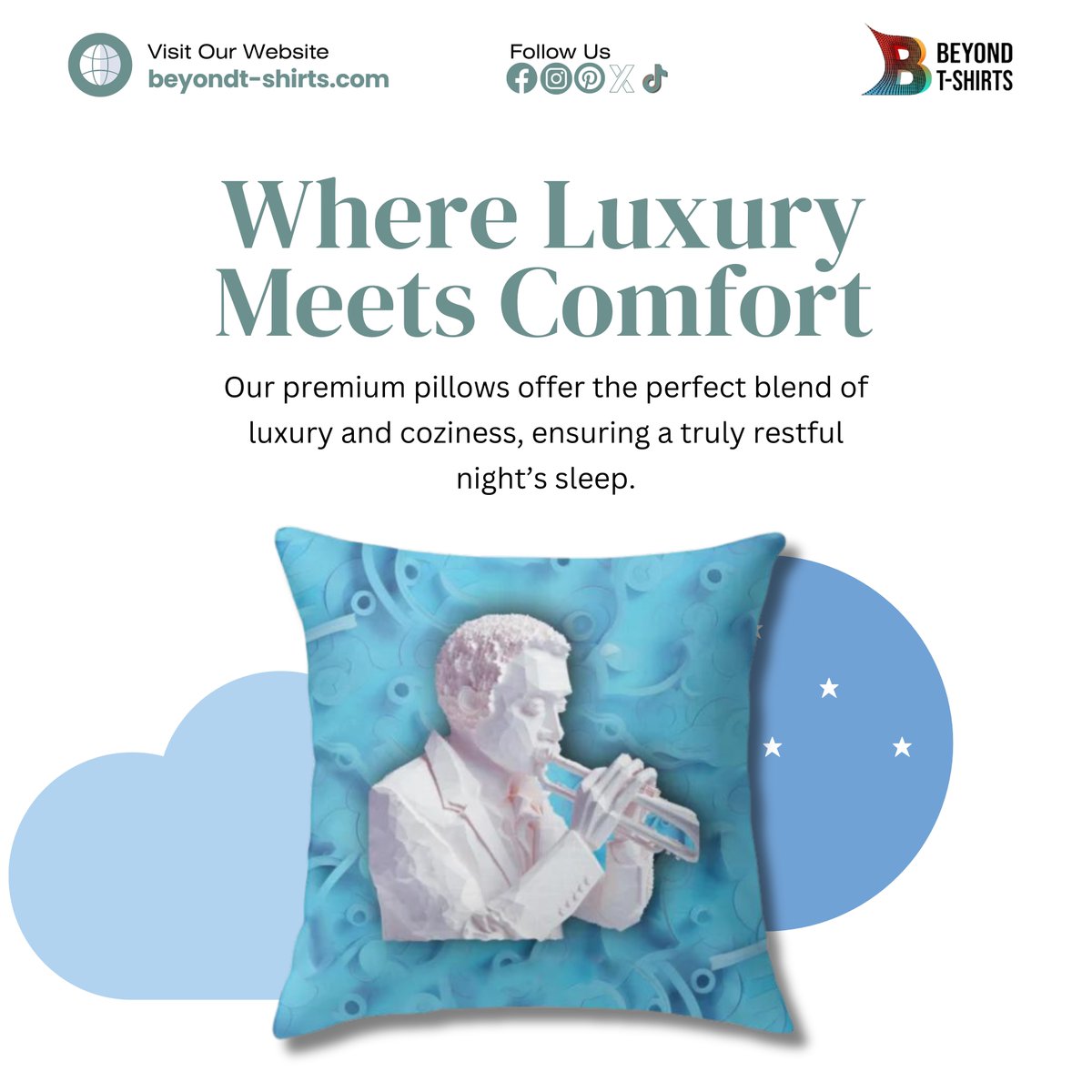 Unwind in the embrace of luxury with our premium pillows, where every moment of rest is a melody of comfort. 🌙✨ Elevate your nights with #BeyondComfort. #LuxurySleep #SerenadeOfSlumber #PillowLuxury #DreamyComfort #ElegantSlumber #ChicPillows #PlushLife #SoothingSleep