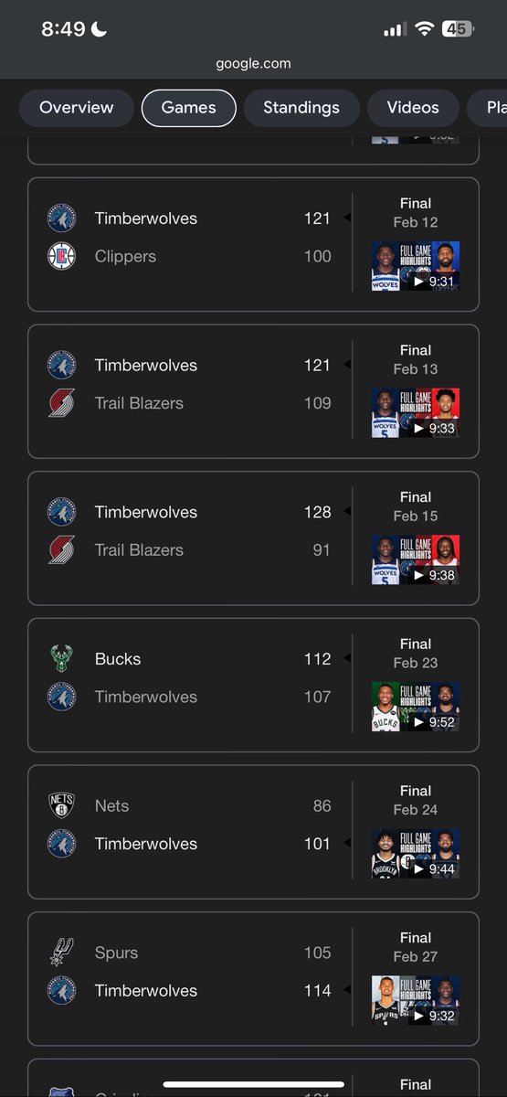 my defining moment for this wolves season will be sacrificing attendance to a brutal Magic game, just a tough watch at target center, for them to then rip off like an 8-2 run in their next ten