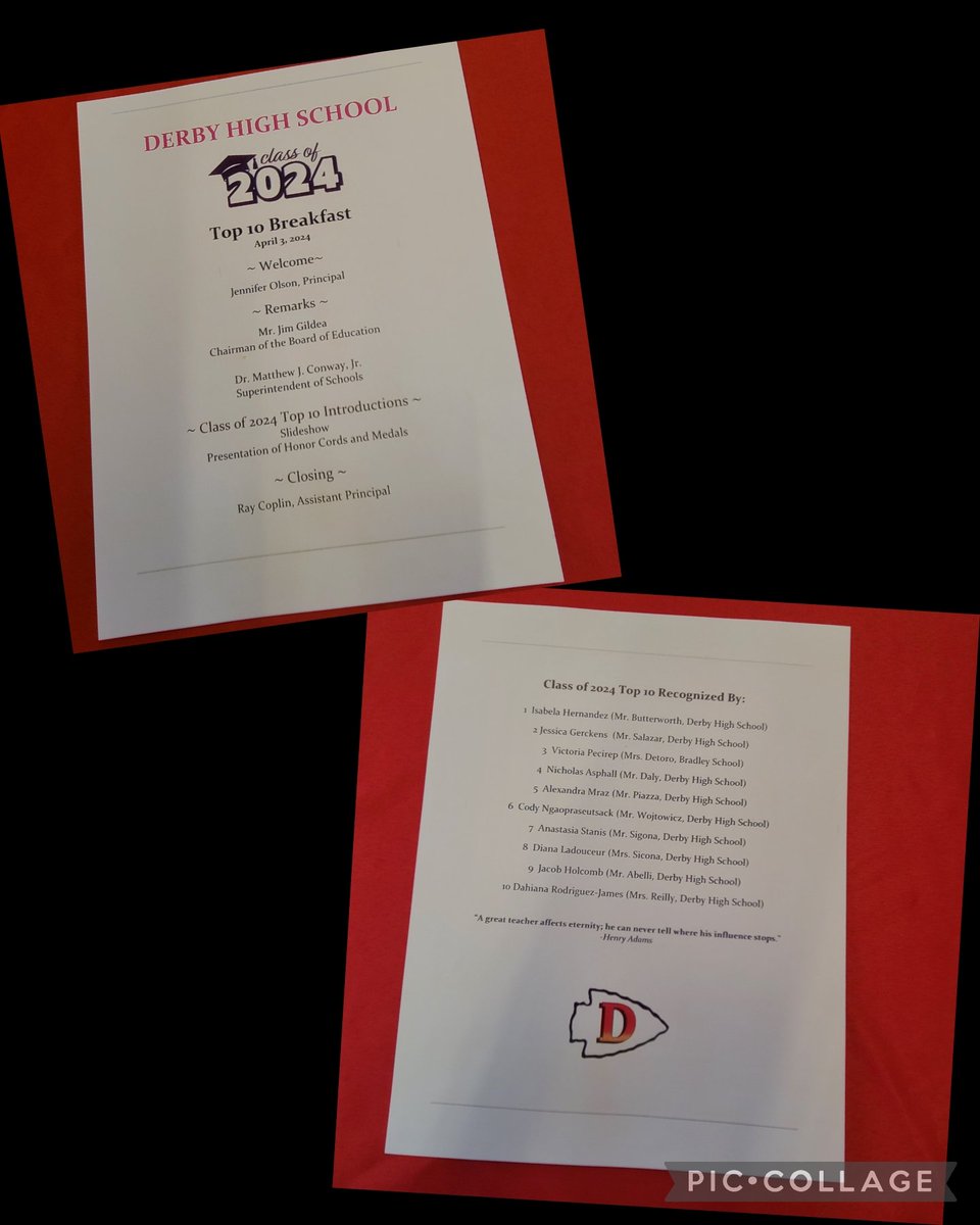 Congratulations to the DHS Top 10! It was a beautiful morning celebrating with you and your families!