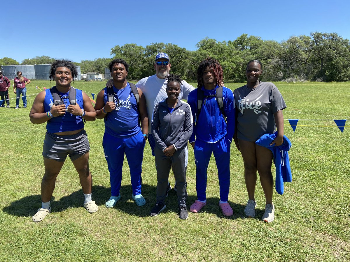 I couldn’t be prouder of this group of kids: my varsity discus throwers. We had our district meet today and all 5 of them made the finals! The only school to put all their discus throwers in the finals! Two of them medaled, so we have one guy and one girl headed to Area!