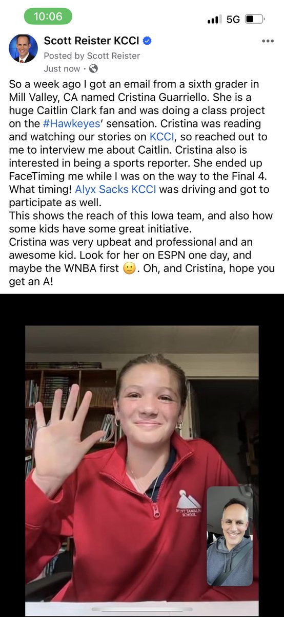 scottreister's tweet image. Long car ride today from @KCCINews to Cleveland, but this certainly made my day! #Hawkeyes #MarchMaddness @IowaWBB @AlyxSacksKCCI