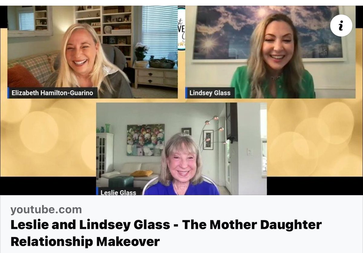 Meet authors Leslie and Lindsey Glass. 
youtu.be/q6J7QBFZvgE?si…

Best Ever You Founder Elizabeth Hamilton-Guarino welcomes Leslie and Lindsey Glass to discuss their new book, The Mother Daughter Relationship Makeover.

#books #WritingCommmunity #authorinterviews #BestEverYou