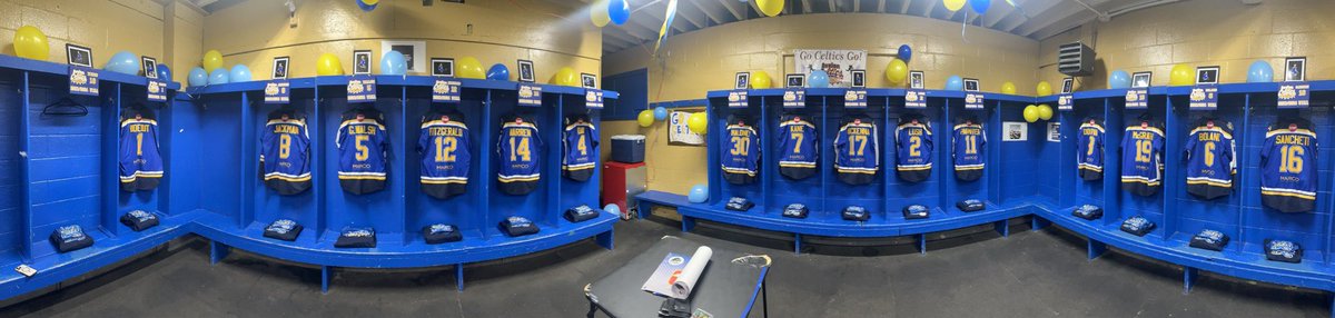 Dressing room all ready for the start of Provincials. All our volunteers working hard to host an amazing tournament. Let’s rock the Barn for our first match, 1:30pm April 4 against Paradise! Go Celtics Go! <a href="/AvalonCeltics/">Avalon Celtics</a>