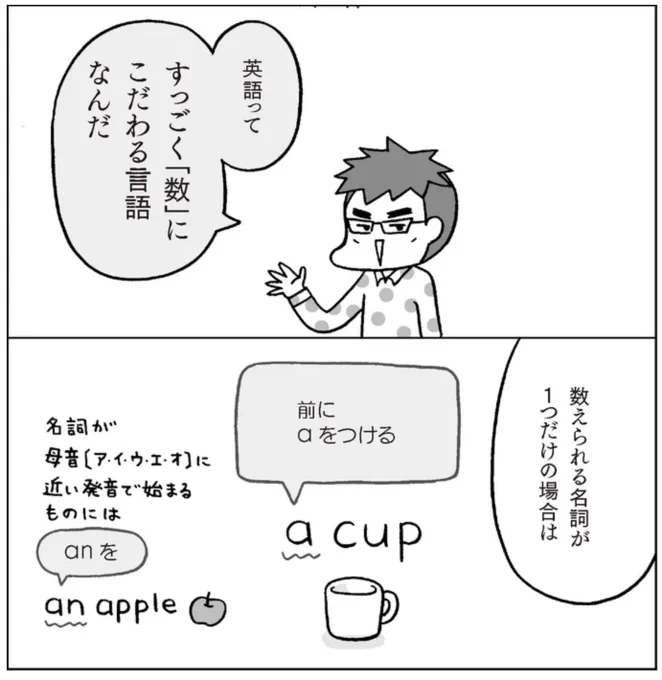 すごく数にこだわるのが英語
【おさらい中学英語】「a peach」と「peach」の違い、わかる?https://t.co/TVu4M5LzCy
(1/2) 
