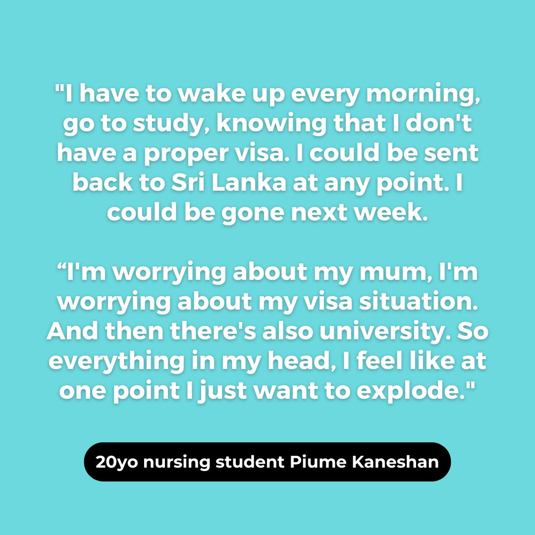 Around 9,000 people seeking asylum who arrived in Australia a decade ago are trapped in limbo under the flawed Fast Track system. Among these is 20-year-old Piume Kaneshan, who fled Sri Lanka at age seven fearing persecution. 🔗 Read more of her story: loom.ly/ZE6T4l4