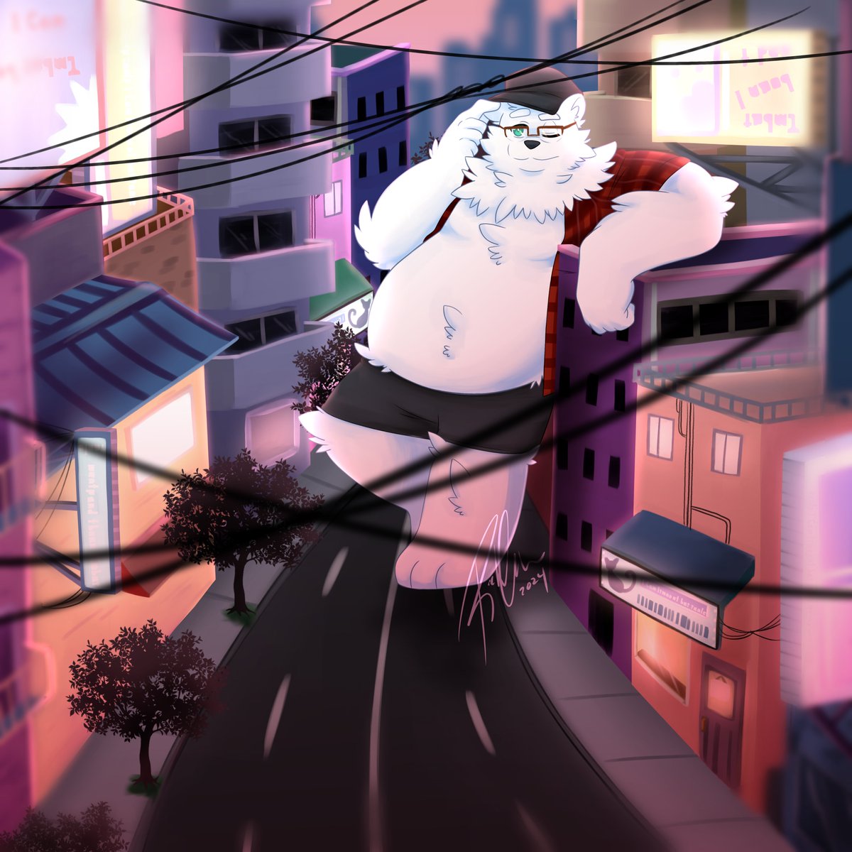 ASparkofDerp's tweet image. He's ready to hit the big town! Though at his size, maybe he shouldn't be hitting anything. Thanks so much @RickElfen for this amazing comm! Go check them out and give them tons of love!
#bear #furry #furryart #commission