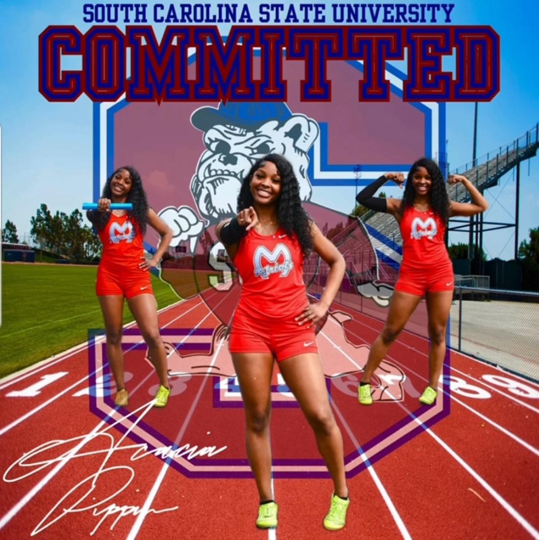 Acacia Pippin from J.L. Mann High School (Greenville, SC) has signed with South Carolina State University track and field