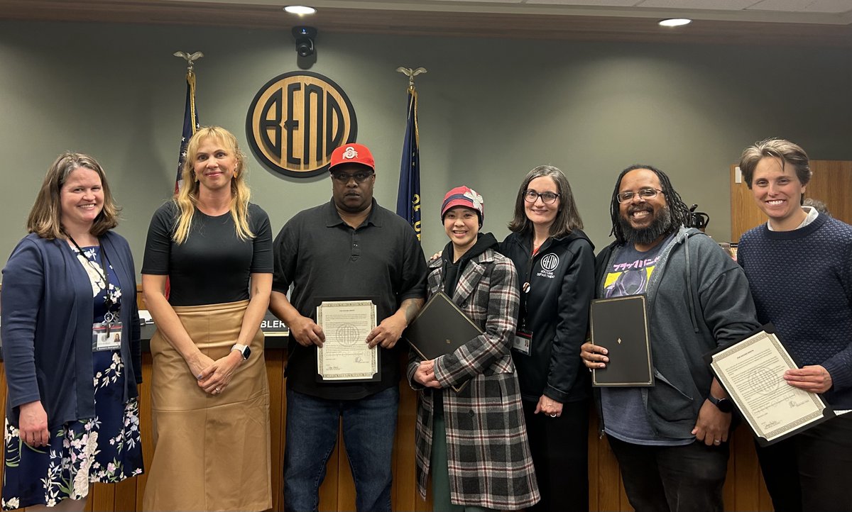 Accepting the Fair Housing Proclamation📸Racheal Baker, Affordable Housing, Mayor Pro Tem Megan Perkins, Riccardo Waites/Central OR Black Leaders Assembly, Huong Tran/Mindful Healing, Mellissa Kamanya/Affordable Housing, Kenny Adams/Father’s Group, Lauren Rose/Out Central Oregon