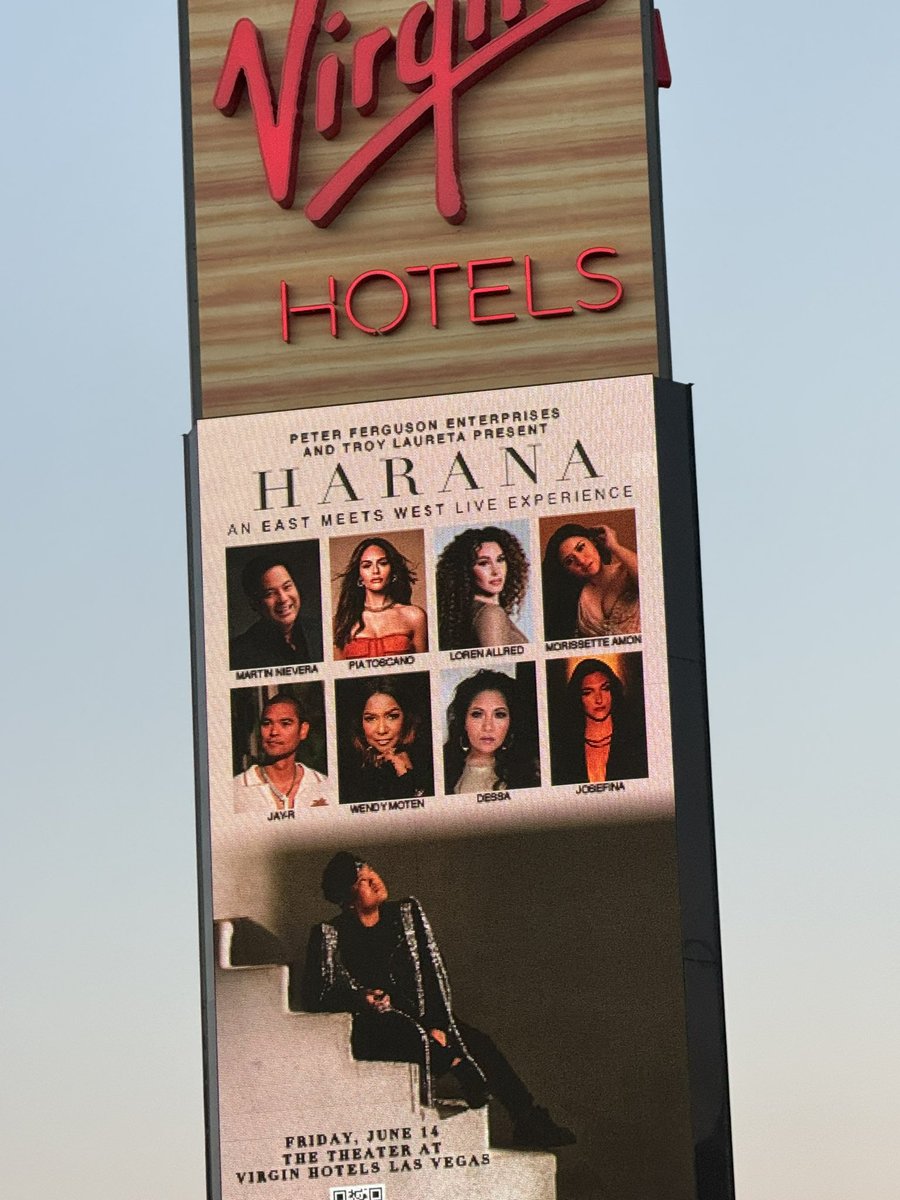 We are on a billboard in Vegas! #Harana Get your tickets now!