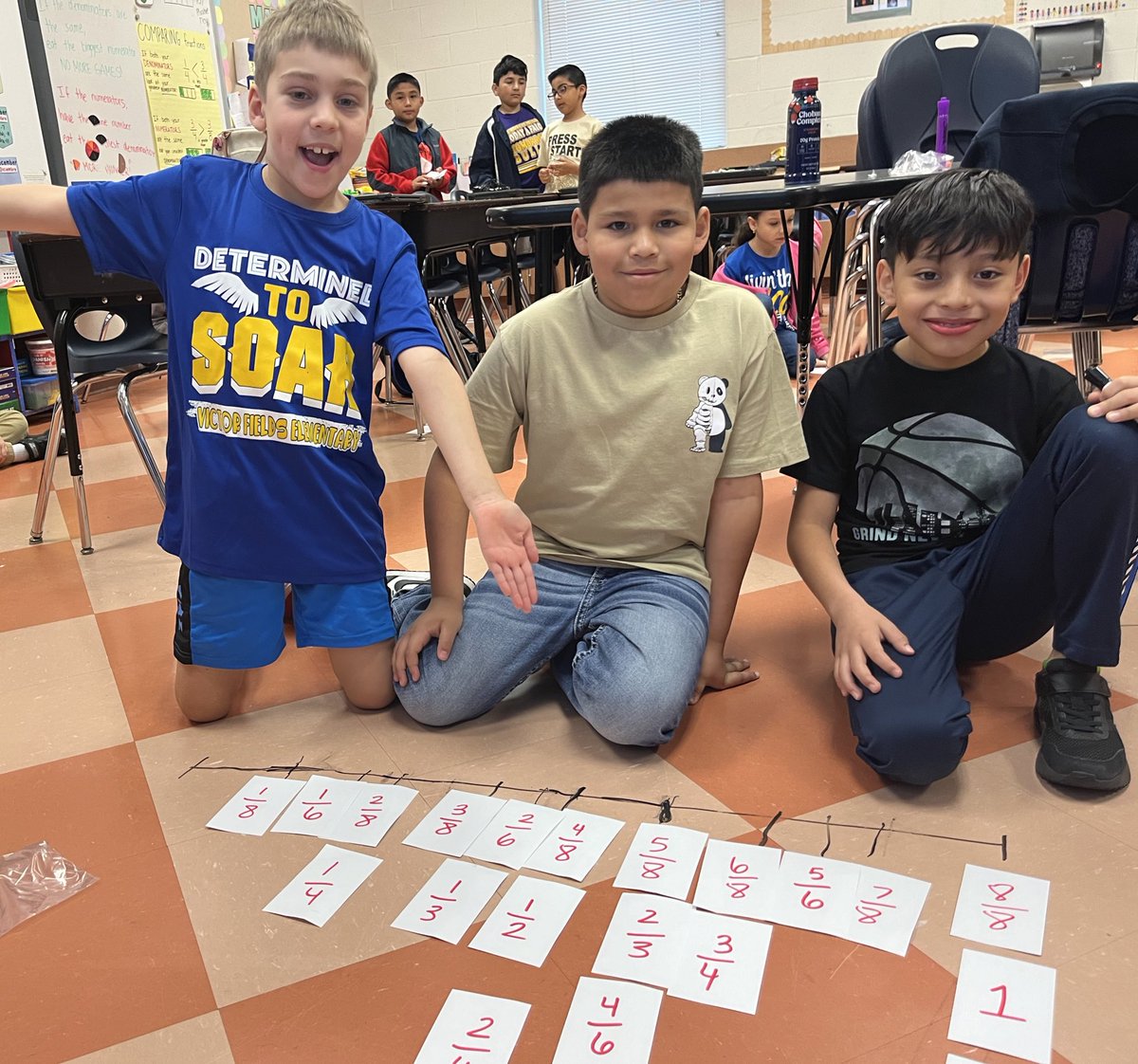 DIY fraction number lines with my favorite mathematicians. 🥹🫶🏽