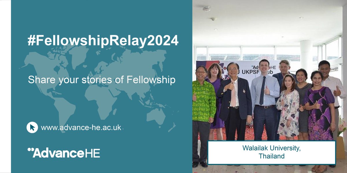 Our #FellowshipRelay2024 moves to Thailand in April. In our first story, we hear about the success of Fellowship and Advance HE staff development programmes at @Walailak_U. The impact has included improved student retention. Read more: social.advance-he.ac.uk/WGe7mI #highered #teaching