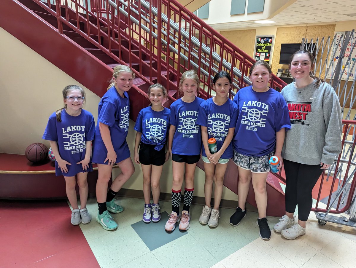 @Lakota_MM <a href="/cheetahstweet/">Cherokee Elementary</a> #MarchMadness2024 Cherokee 4G girls vs Adena, the game didn’t go as we hoped, but these ladies showed their Cherokee Pride ❤️🖤💜🏀