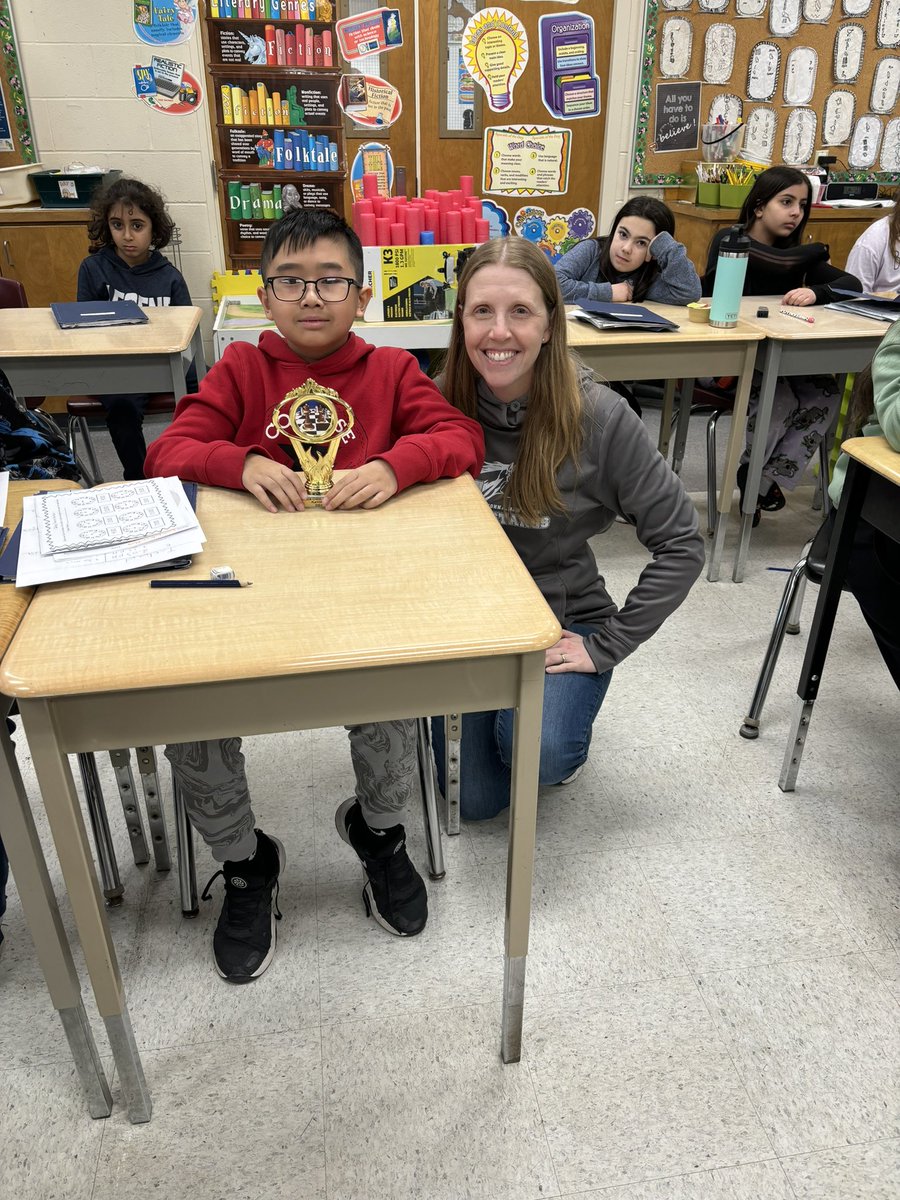 So proud of C for placing 2nd at the Chess ♟️ Championship…Thank you <a href="/mrs_lucier3/">Mrs Lucier</a> for supporting our Team!! <a href="/JAMMustangs/">McWilliam Mustangs</a>