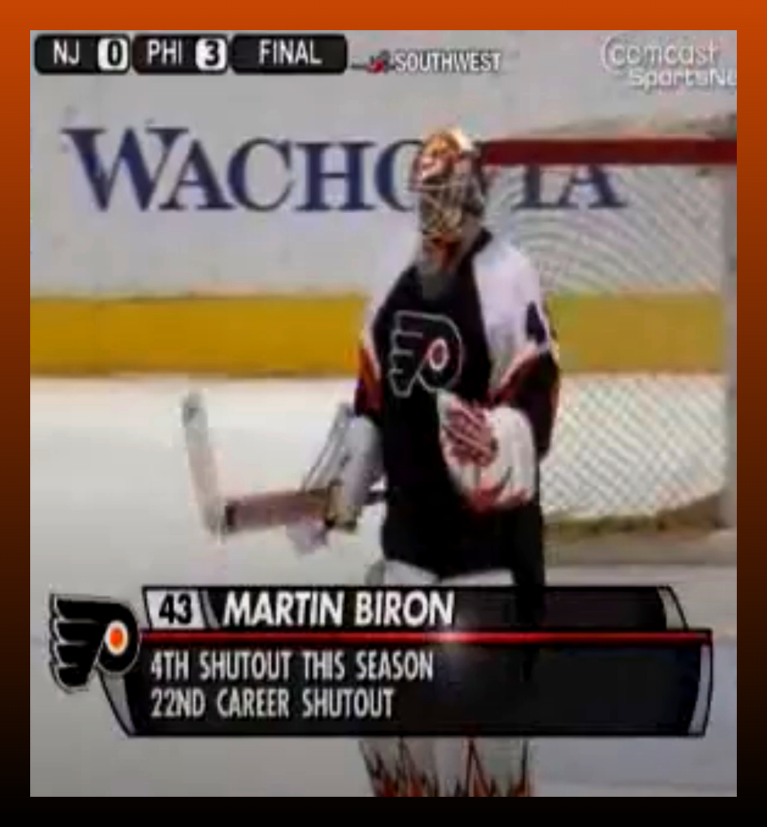 On this day in 2008, Martin Biron #ShutTheDoor!

The #PhiladelphiaFlyers were at home vs the New Jersey Devils. Biron stopped 22 shots, while goals by RJ Umberger, Scottie Upshall, and Joffrey Lupul led the Flyers to a 3-0 win.