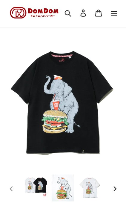 ドムドムハンバーガー。ドムぞう一族の可愛らしいグッズだけかと思ったら、いきなりハンバーガーにファックしてる実写版Tシャツ出てきて怖くて泣いちゃった。