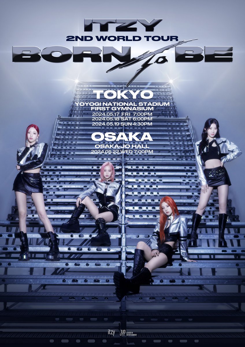 ／
#ITZY 2ND WORLD TOUR <#BORNTOBE> in JAPAN
＼

🩷一般受付(抽選)受付開始
ticket.tickebo.jp/sn/itzy-bornto…
お申込みは4/7(日)23:59まで‼️

🌟公演日程🌟
🗓️5/17(金) ・5/18(土)・5/19(日)
　  国立代々木競技場 第一体育館
🗓️5/22(水) 
　  大阪城ホール