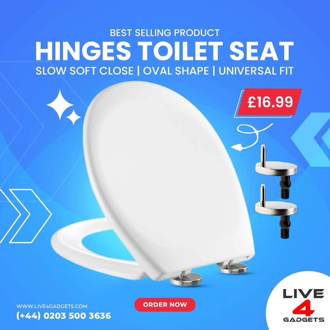 Upgrade your bathroom experience with our premium Slow Soft Close oval toilet seat cover.
Don't miss out on this amazing deal.
Live4gadgets
Buy Now: live4gadgets.com/products/hinge…

#toiletseatcover #toiletseat #bathroomupgrade  #bathroomessentials #upgradeyourbathroom