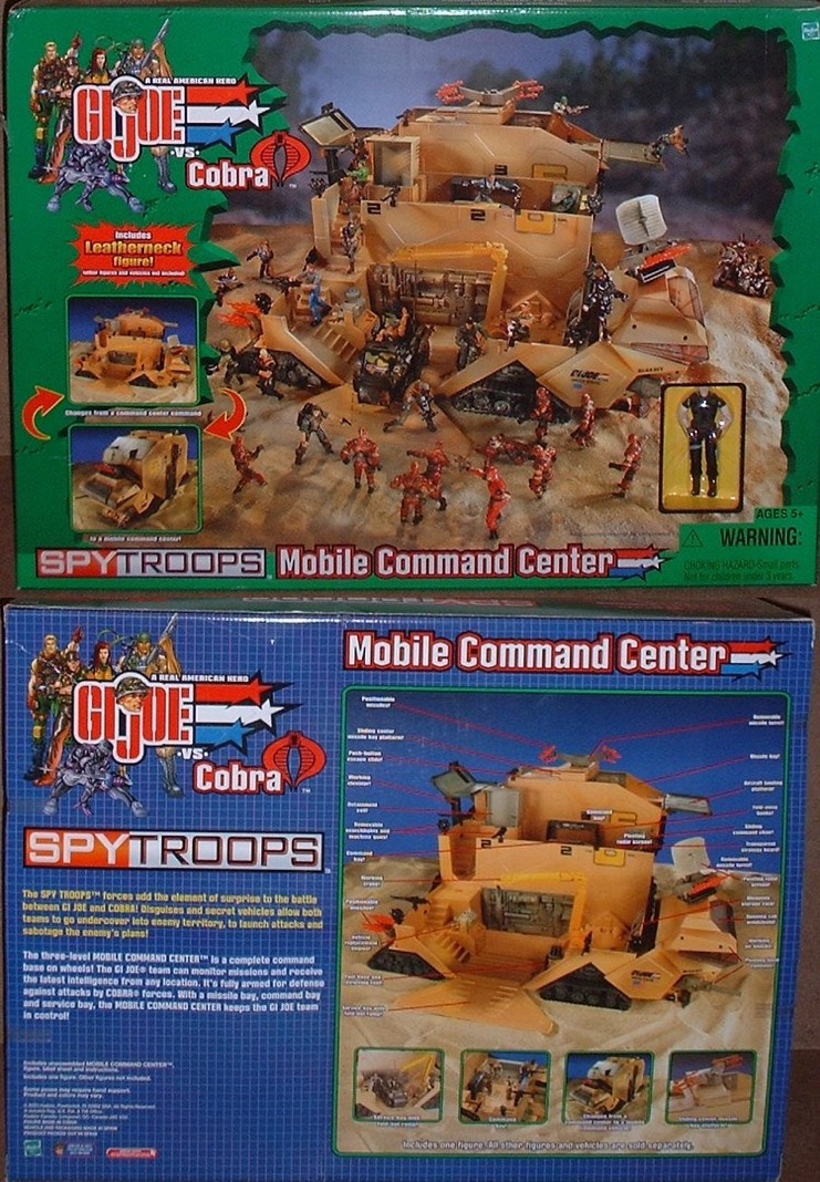 Check out the GI Joe Mobile Command Center playset released in 2003 as part of the GI Joe vs Cobra, Spytroops series. This set also came with Leatherneck v4.

#gijoe #actionfigures #hasbro #playset #leatherneck #fort #base #commandcenter
