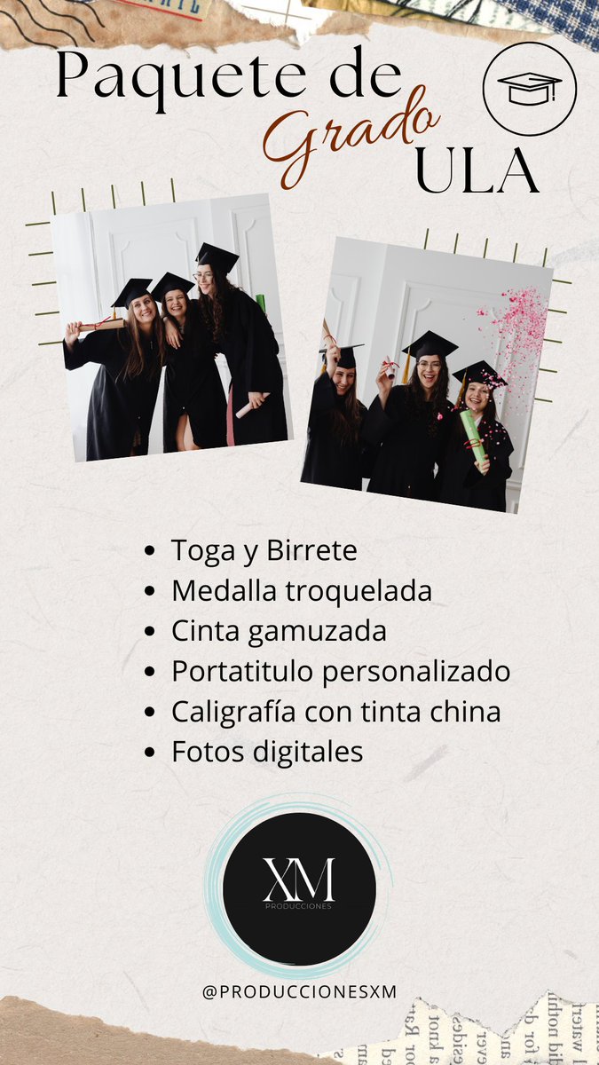 OADZ_ALEX's tweet photo. ¡Graduarte nunca fue tan fácil! 🎓
📸 Alquila tus togas y birretes con nosotros y consigue fotos increíbles para recordar este día especial. #produccionesxm #foula #FotografíaDeAltaCalidad #AlquilaConNosotros #merida
☎️ 0424-7341655
📍 Mérida. Estado Mérida https://t.co/vgrUwLb8nl
