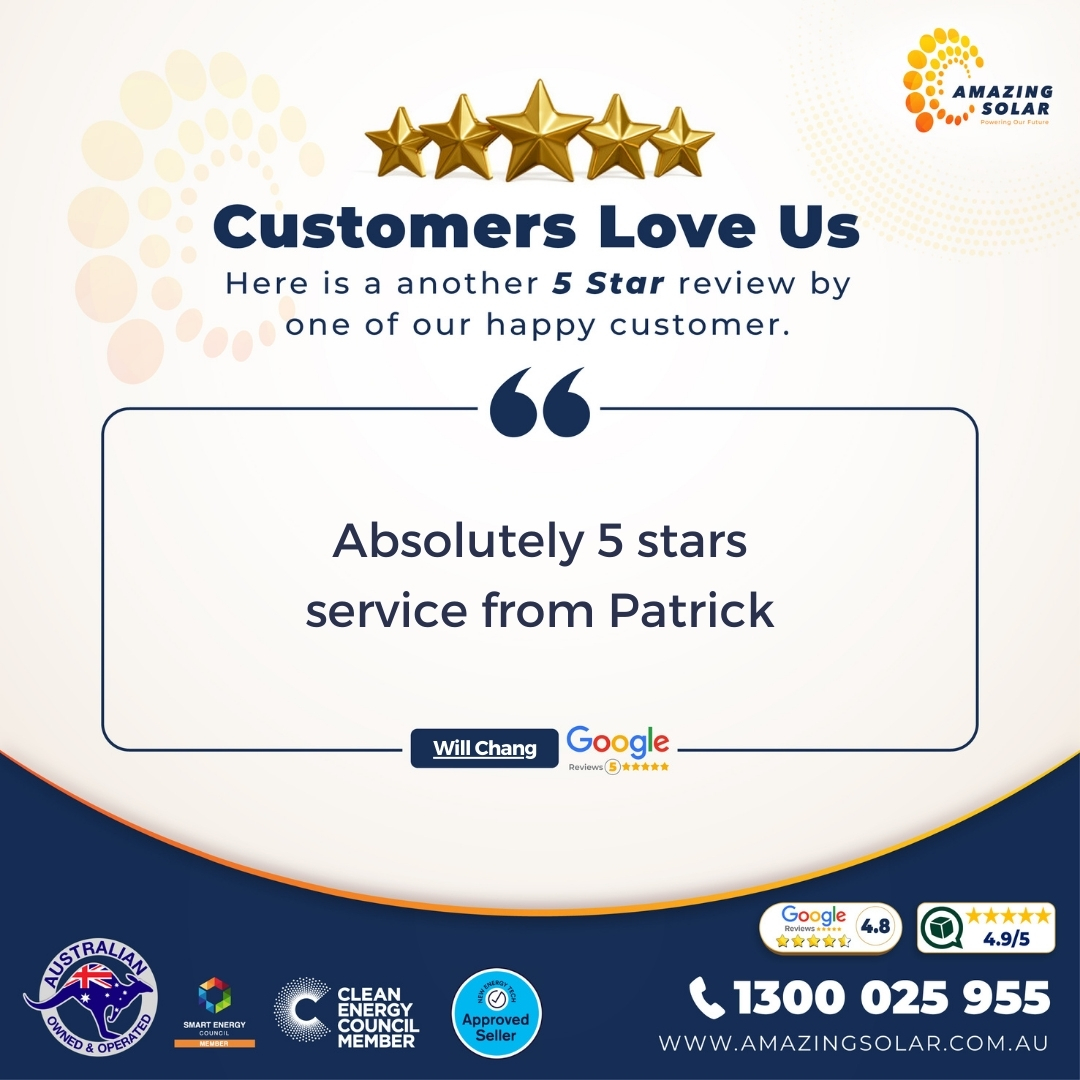 Your trust is our energy! Thanks for the glowing 5-star review! #TrustedSolar #CustomerFirst