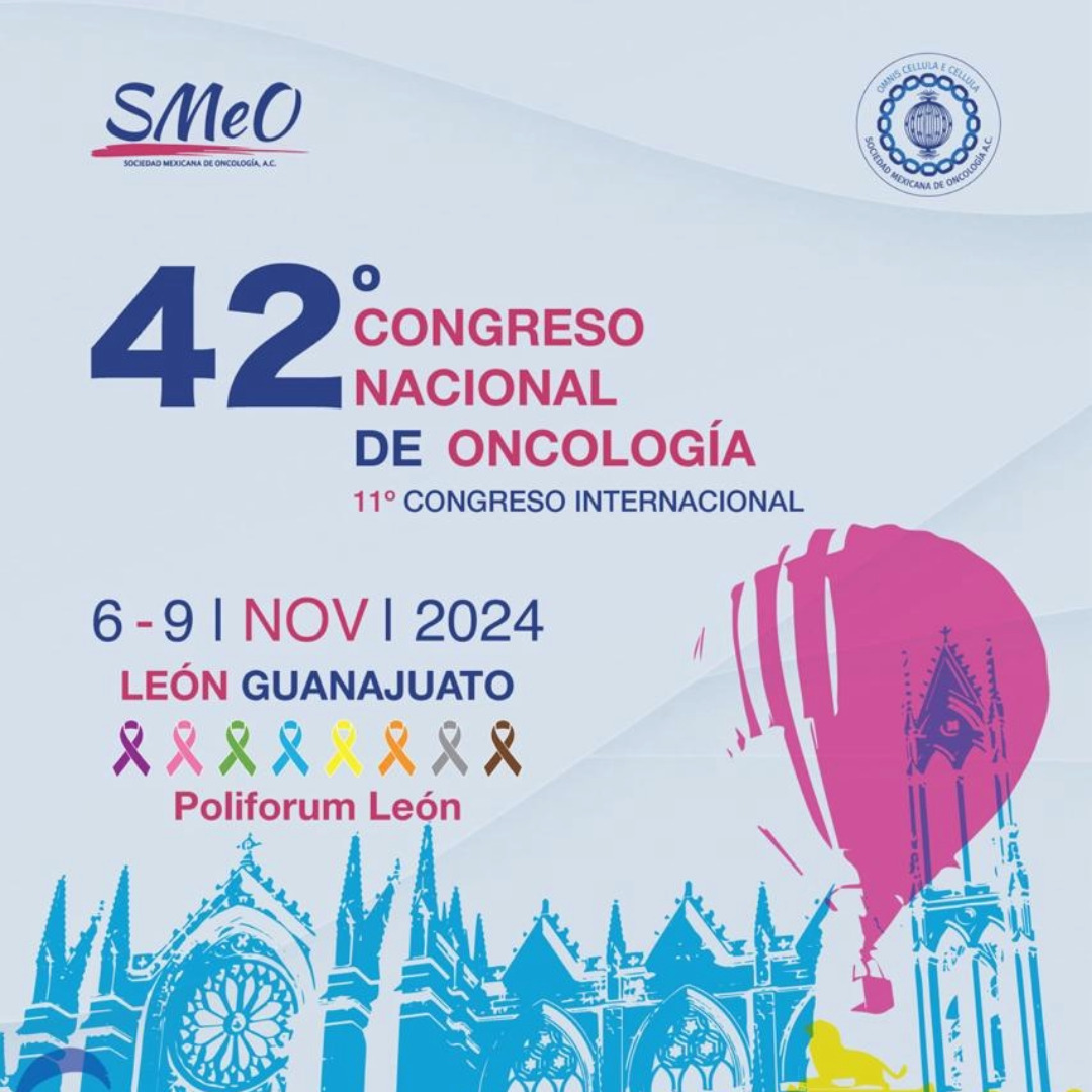 Recuerda que nuestro 42º Congreso Nacional de Oncología y 11º Congreso Internacional, se llevará a cabo del 6 al 9 de noviembre de 2024 en León, Guanajuato. ¡Los esperamos! #SMeO #todosomosmeo #Congreso2024 #Cáncer #oncology #savethedate #Congreso #sociedadmexicanadeoncología