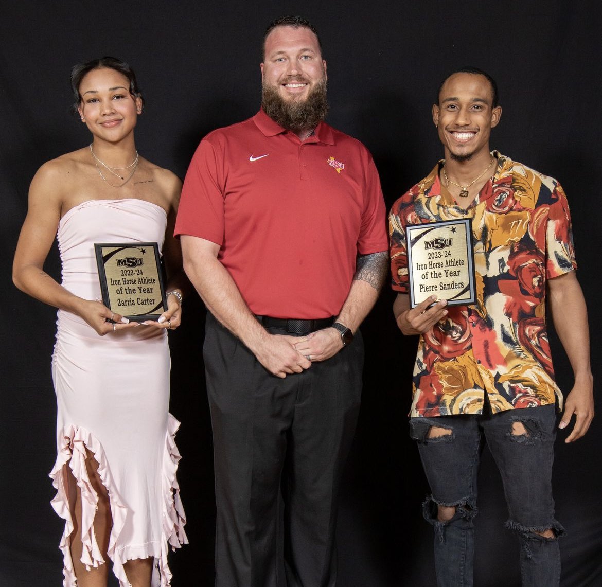 MSU Athletics Awards Banquet!! Super proud of our players who represented tonight! 🐎🏀💐 #stanggang