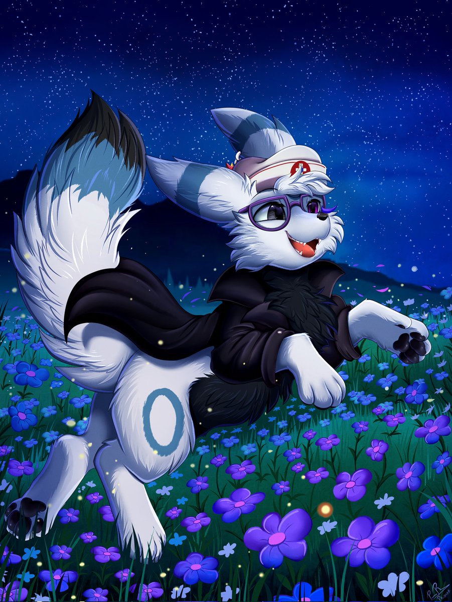 Blue dancing in the moonlight Art done by @Pridark_ thank you I love it