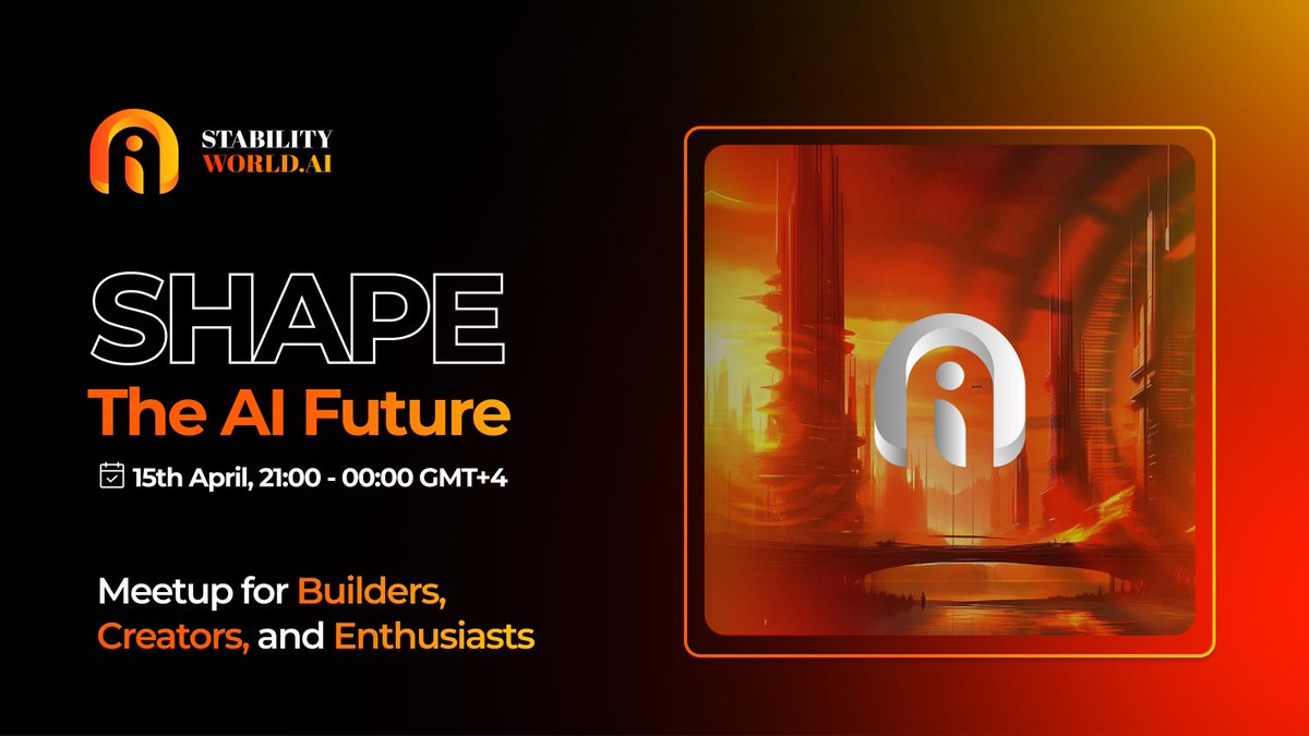 StabilityW_AI's tweet photo. Kickstart @TOKEN2049 week with a thrilling side event from Stability World AI!

Dive into the future of AI and Web3 at our online meetup:
🧡 Global Networking: Join our Discord community, pitch innovative ideas, and explore the vast opportunities in #AI & #Web3.
🧡 Expert Insights: Tune into our Twitter Space for talks with industry leaders or step up as a speaker!

🎟️ Free entry, no tickets required!

📅 Save the date: April 15, 21:00 - 0:00 GMT+4

📍 Live on Twitter Space: https://t.co/AiVtdjCWld