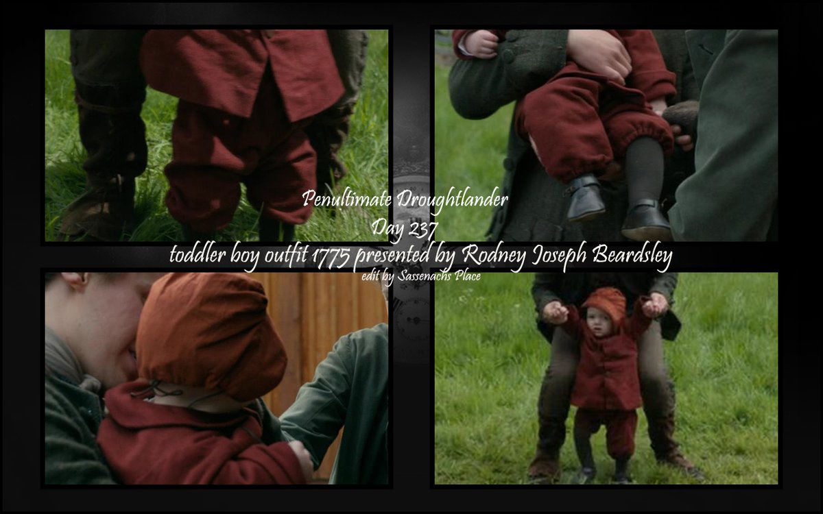 #Outlander #PenultimateDroughtlander - Day 237 #Droughtlander #BeforeSeason7B #Costumes #details toddler boy outfit 1775 presented by #RodneyJosephBeardsley @AngusAngels @rosannefrank25 @10MinDQ @brittafahl70 @SwietjesO @LallyFawn @OutlandishScot @OutlanderHome