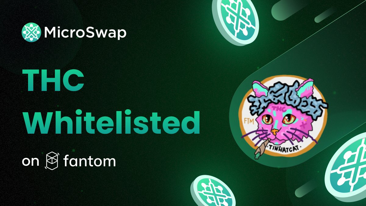 microswaporg's tweet photo. Good morning @TinHat_Cat fam 🥳

Now it’s time to swap $THC on Microswap at the best rates 🚀🚀
$THC now is whitelisted on ⁠#microswap
Swap here 👉 https://t.co/tDsS8V2csh

#Fantom #DeFi #DEX #aggregator https://t.co/J4ojdH44Iv