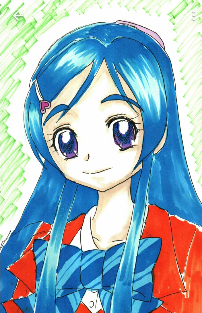 yukishiro honoka 1girl solo long hair looking at viewer smile blue eyes hair ornament  illustration images