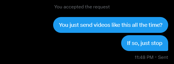 ⚡️ Unsolicited dick pics.

Please report and block.