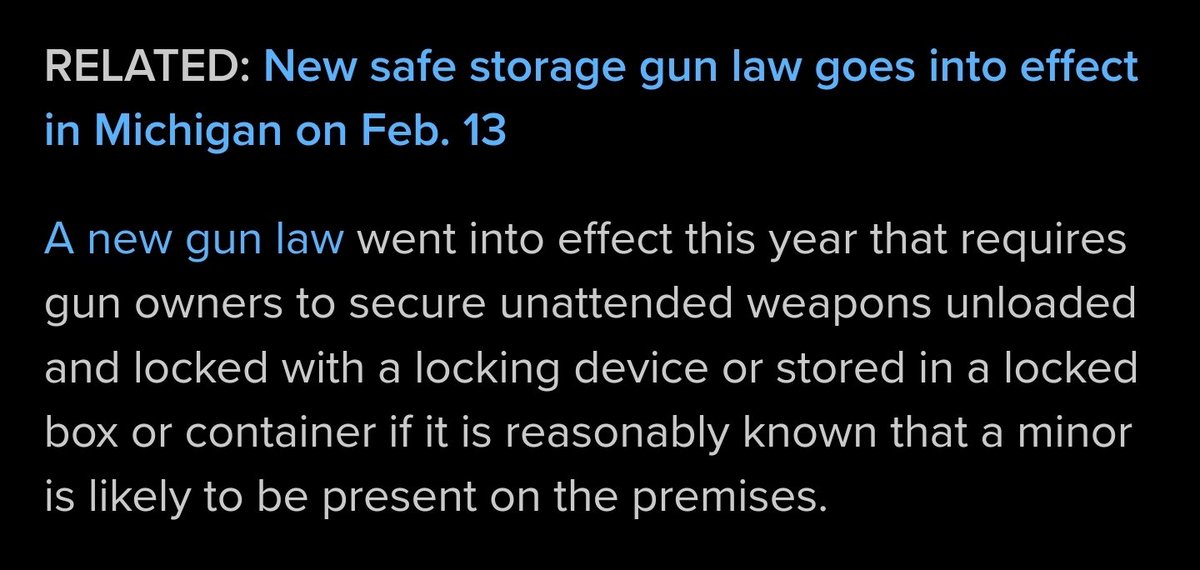 If you took the time to read the article, Kristin, you would see they already have a 'safe' storage law there which clearly didn't work. It's like you deliberately ignore the facts that go against your agenda...the same way you ignore the details of Ethan's suicide. #gunsense