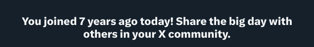It's been 7 years with this account!