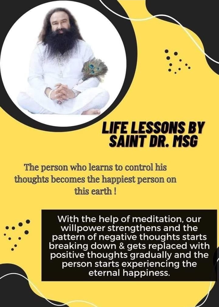 We all should take out some time to remember God and listen to satsang. Saint Dr MSG Insan inspires us for devotion to God.millions of people guru ji By following the Life Changing Tips given by,we are improving ourselves day by day and living a stress free life. #PowerfulMantras